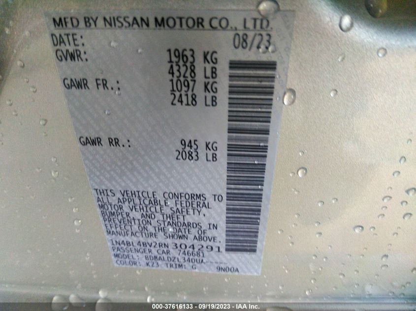2024 NISSAN ALTIMA 2.5 S - 1N4BL4BV2RN304291