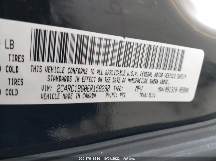 2014 CHRYSLER TOWN & COUNTRY TOURING - 2C4RC1BG0ER158298