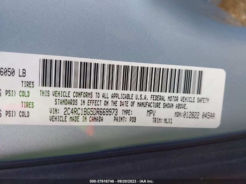 2013 CHRYSLER TOWN & COUNTRY TOURING - 2C4RC1BG5DR669973