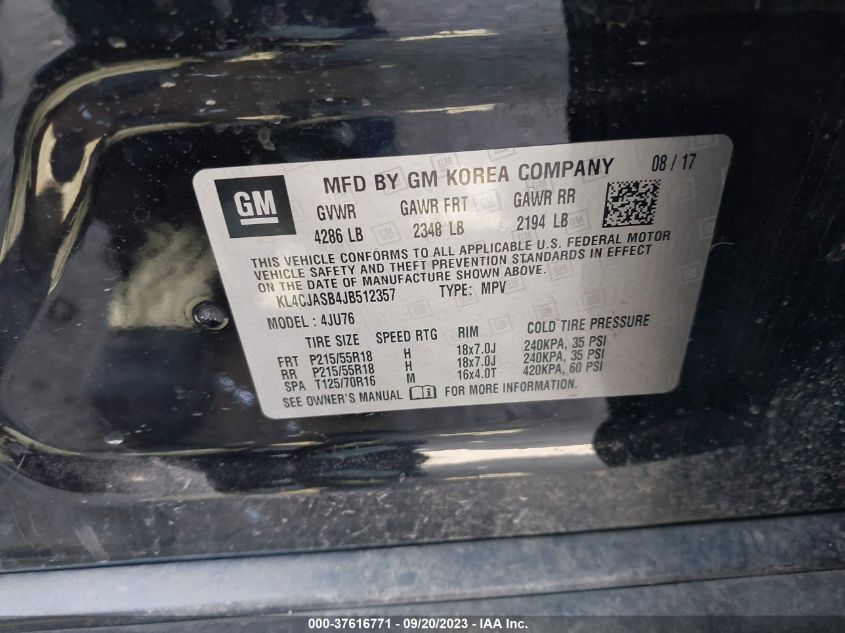 2018 BUICK ENCORE PREFERRED - KL4CJASB4JB512357