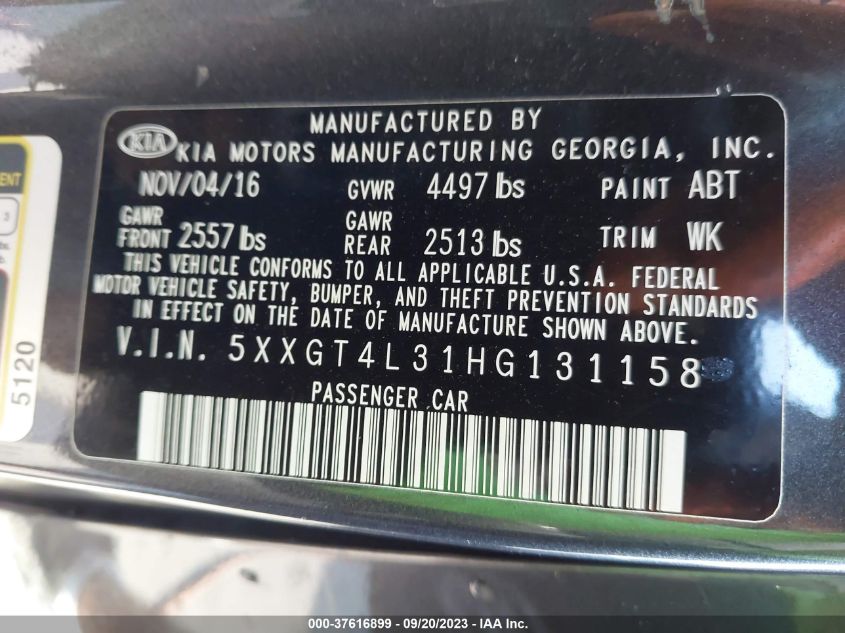 2017 KIA OPTIMA LX - 5XXGT4L31HG131158