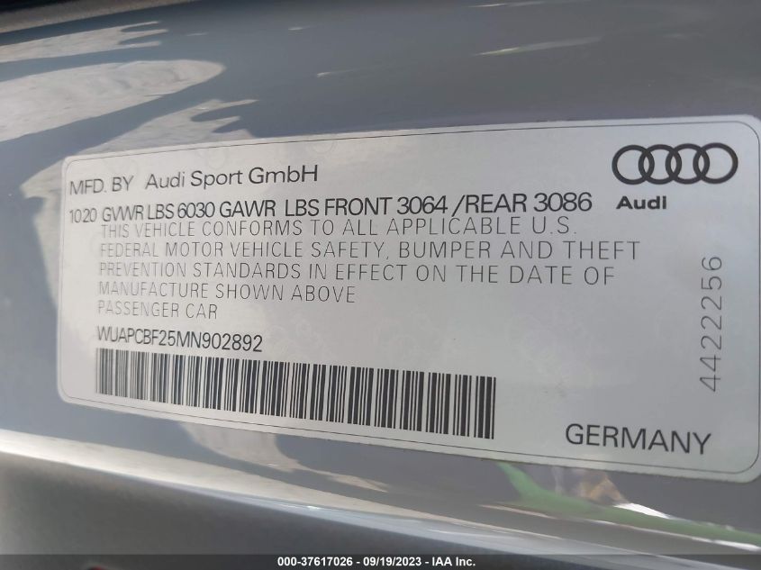 WUAPCBF25MN902892 Audi RS7   9