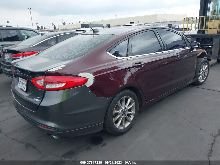 2017 FORD FUSION SE - 3FA6P0H71HR180078