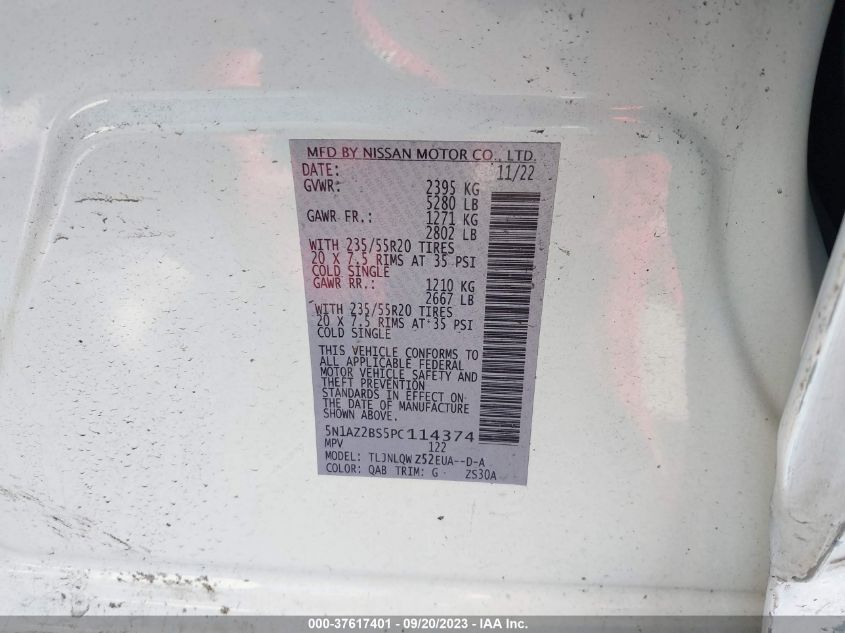 2023 NISSAN MURANO SV - 5N1AZ2BS5PC114374