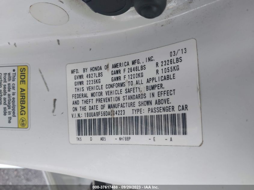 2013 ACURA TL TECH - 19UUA9F56DA004223