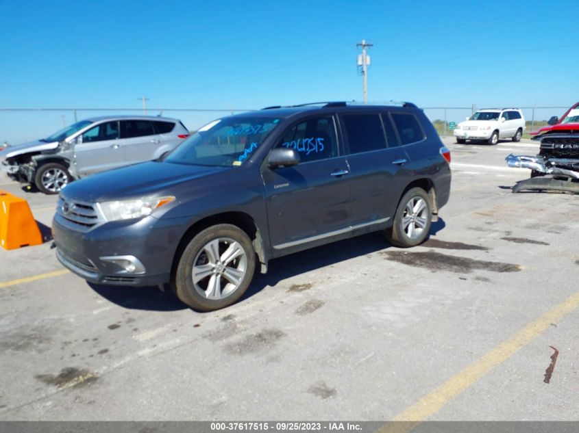 2013 TOYOTA HIGHLANDER LIMITED - 5TDDK3EH8DS267434