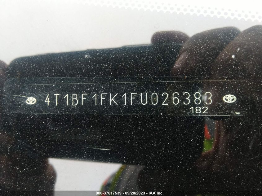 2015 TOYOTA CAMRY XLE/SE/LE/XSE - 4T1BF1FK1FU026383