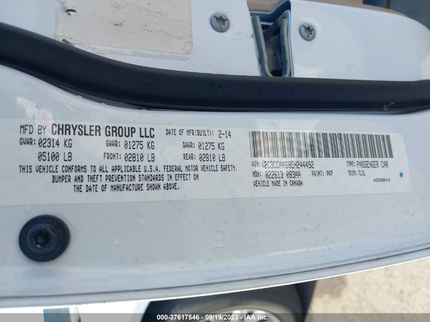 2014 CHRYSLER 300 - 2C3CCAAG8EH244492