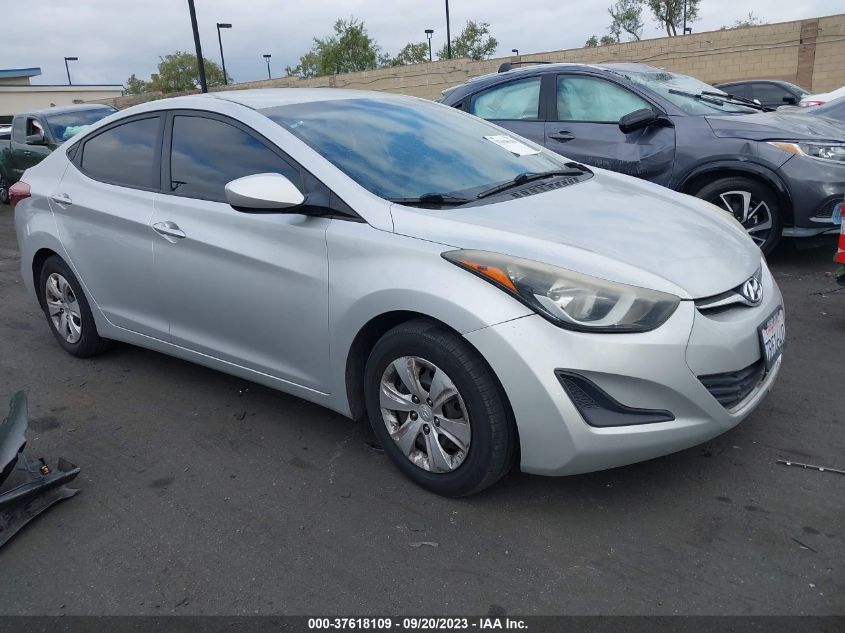 2016 HYUNDAI ELANTRA SE/SPORT/LIMITED - 5NPDH4AE9GH666203