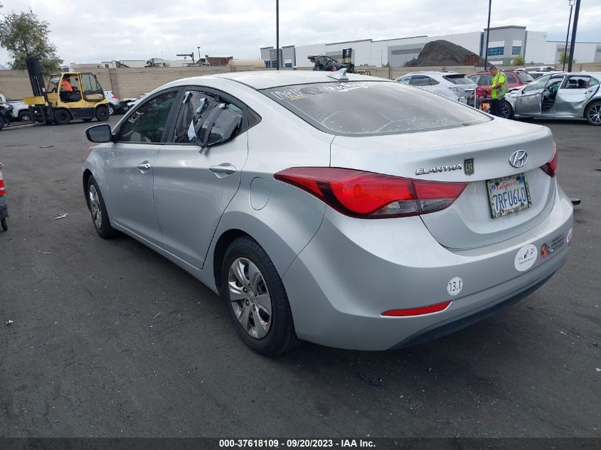 2016 HYUNDAI ELANTRA SE/SPORT/LIMITED - 5NPDH4AE9GH666203
