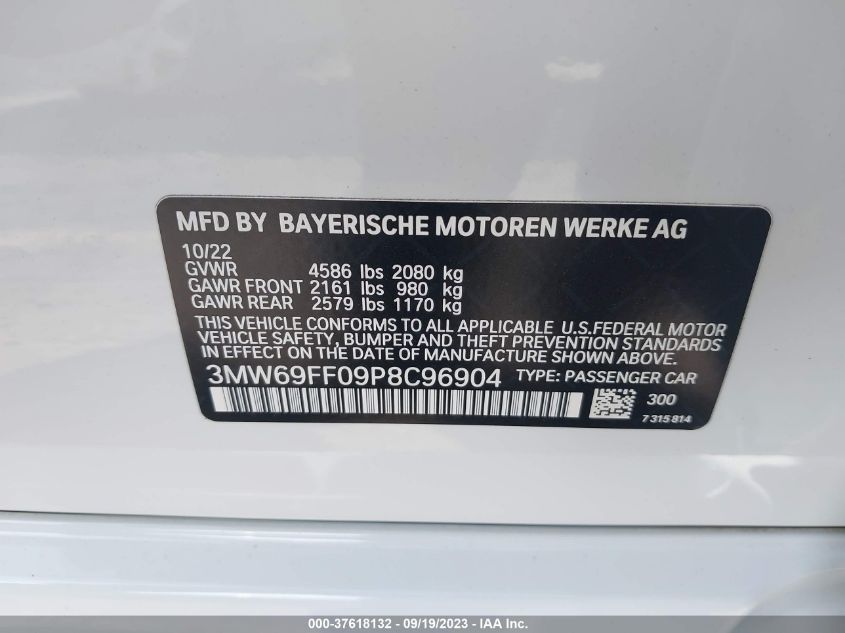 3MW69FF09P8C96904 BMW 3 Series 330I 9