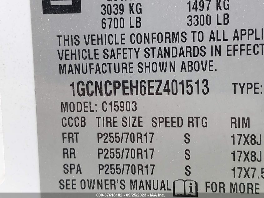 2014 CHEVROLET SILVERADO 1500 WORK TRUCK - 1GCNCPEH6EZ401513