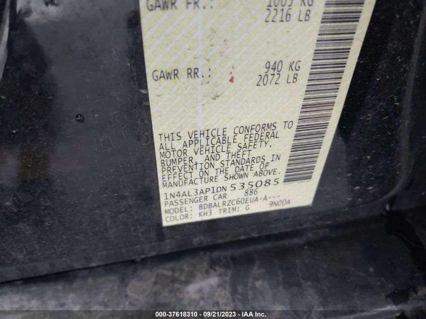 2013 NISSAN ALTIMA 2.5 S - 1N4AL3AP1DN535085
