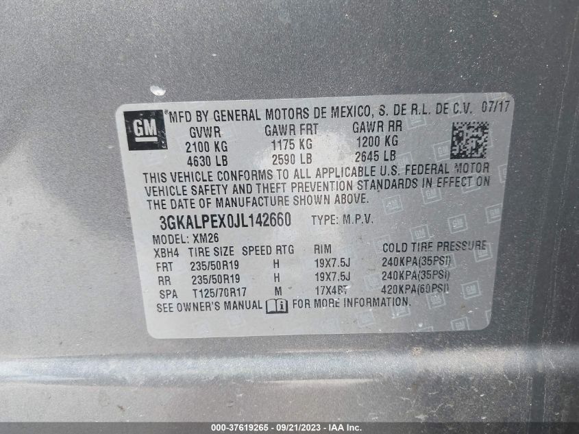 2018 GMC TERRAIN SLT - 3GKALPEX0JL142660