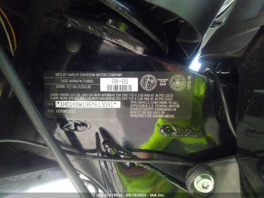 2006 HARLEY-DAVIDSON FLHXI - 1HD1KBW196Y613091
