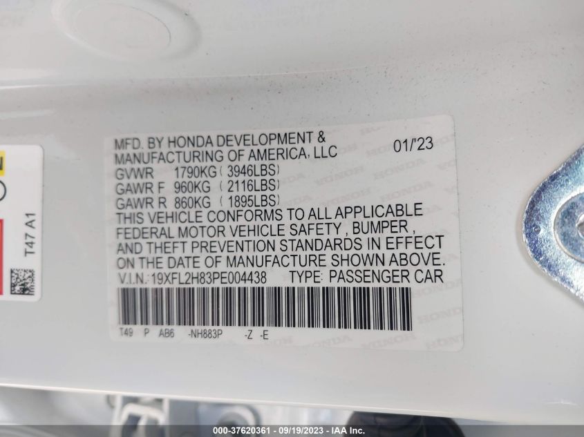 2023 HONDA CIVIC SPORT - 19XFL2H83PE004438