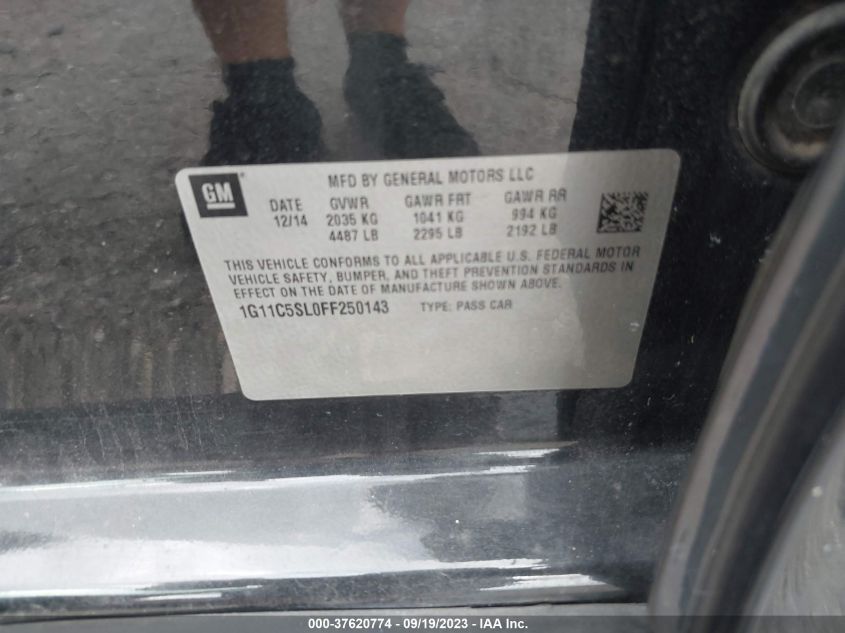 2015 CHEVROLET MALIBU LT - 1G11C5SL0FF250143