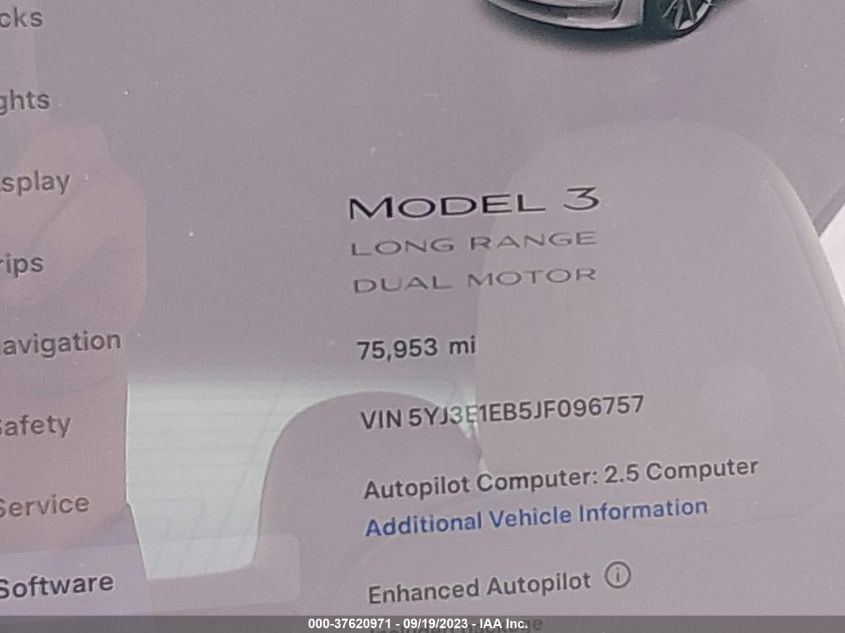 2018 TESLA MODEL 3 LONG RANGE - 5YJ3E1EB5JF096757