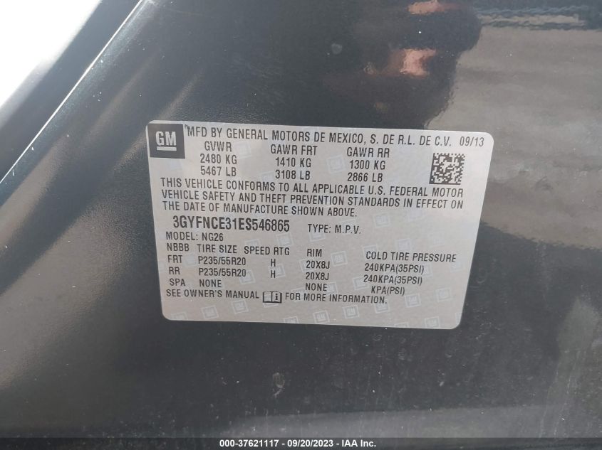 2014 CADILLAC SRX PERFORMANCE COLLECTION - 3GYFNCE31ES546865