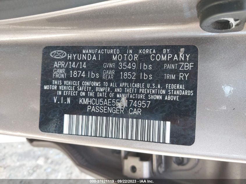 2014 HYUNDAI ACCENT SE - KMHCU5AE5EU174957