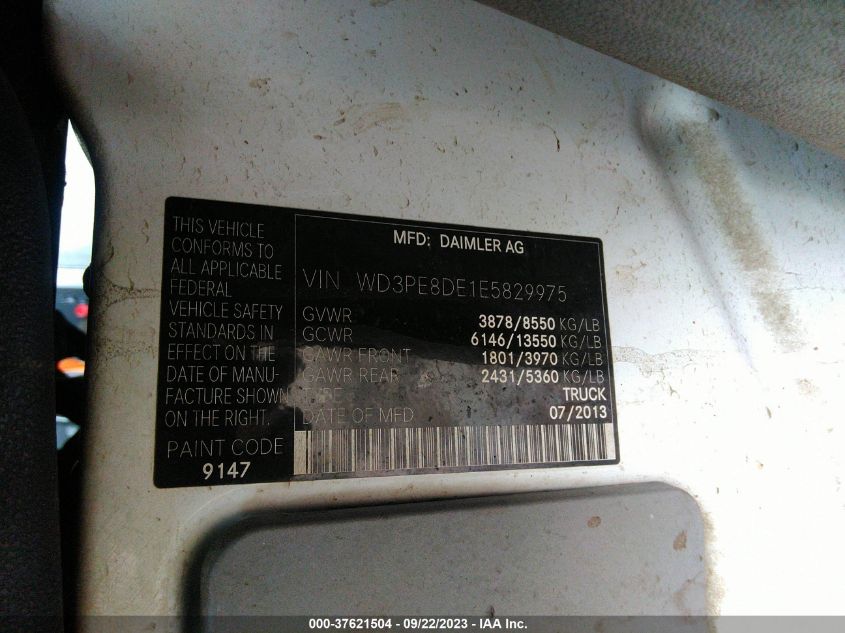 2014 MERCEDES-BENZ SPRINTER CARGO VANS WD3PE8DE1E5829975