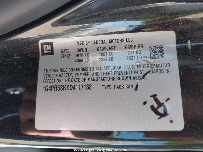 2013 BUICK VERANO CONVENIENCE GROUP - 1G4PR5SKXD4117188