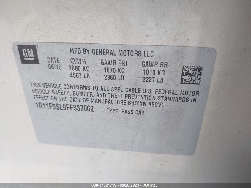 2015 CHEVROLET MALIBU LTZ - 1G11F5SL9FF337062