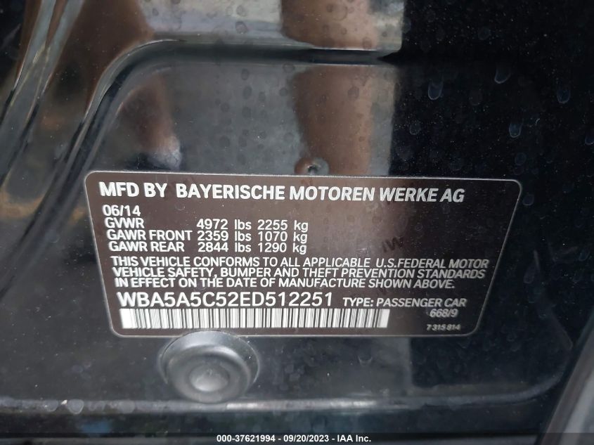 2014 BMW 528I - WBA5A5C52ED512251