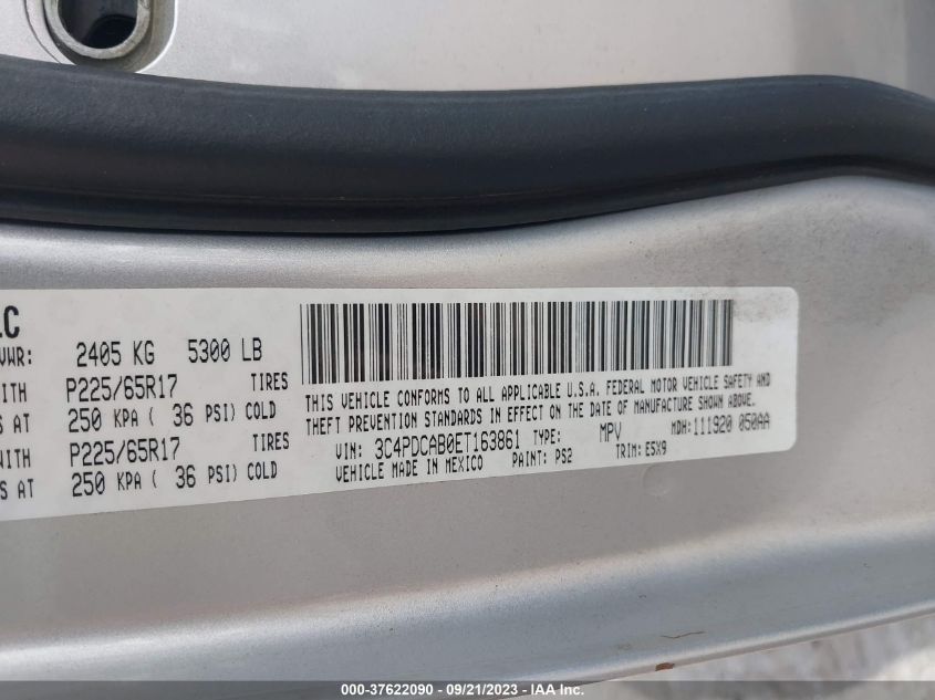 2014 DODGE JOURNEY SE - 3C4PDCAB0ET163861