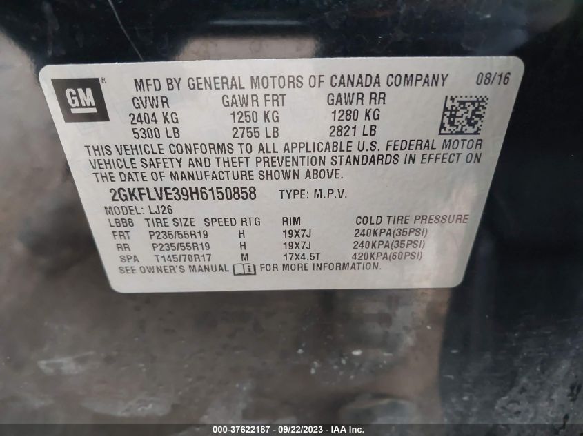 2017 GMC TERRAIN DENALI - 2GKFLVE39H6150858