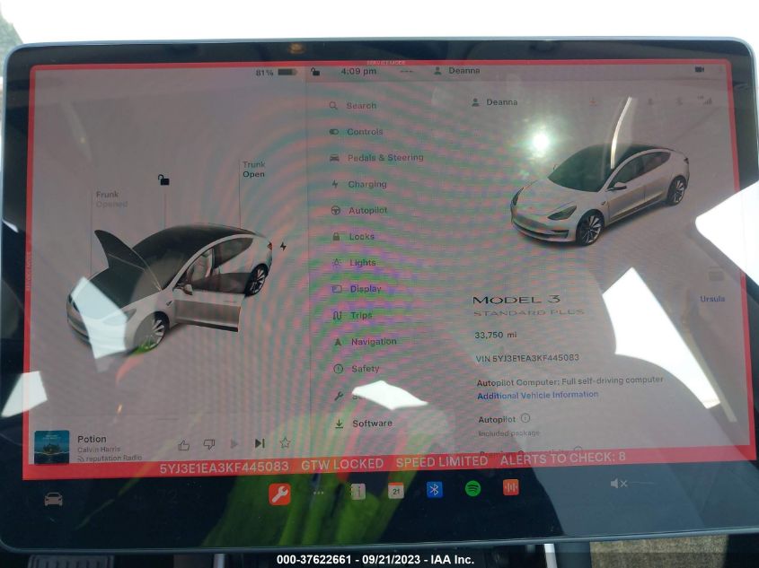 2019 TESLA MODEL 3 RANGE - 5YJ3E1EA3KF445083