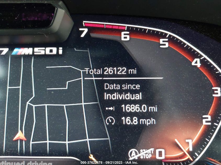2021 BMW X7 M50I 5UXCX6C05M9F08829