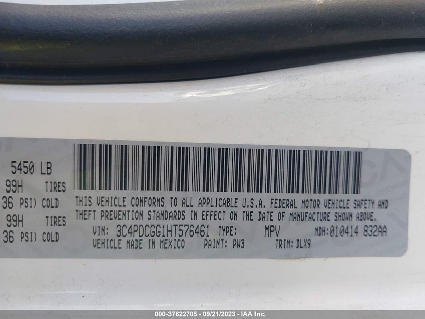 VIN 3C4PDCGG1HT576461 2017 DODGE JOURNEY CROSSROAD PLUS