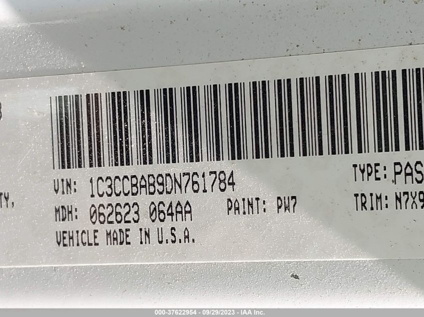2013 CHRYSLER 200 LX - 1C3CCBAB9DN761784