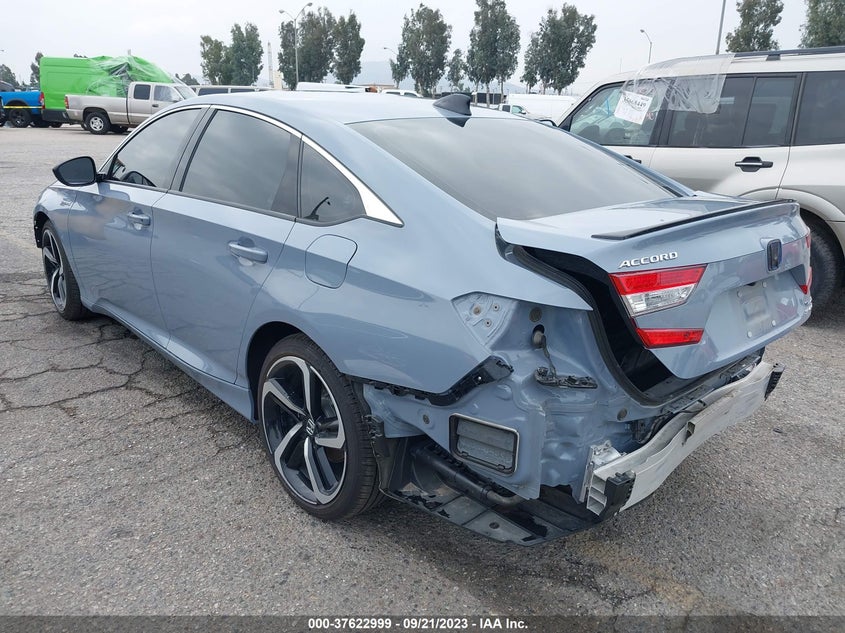 VIN 1HGCV3F2XNA037505 2022 HONDA ACCORD HYBRID SPORT