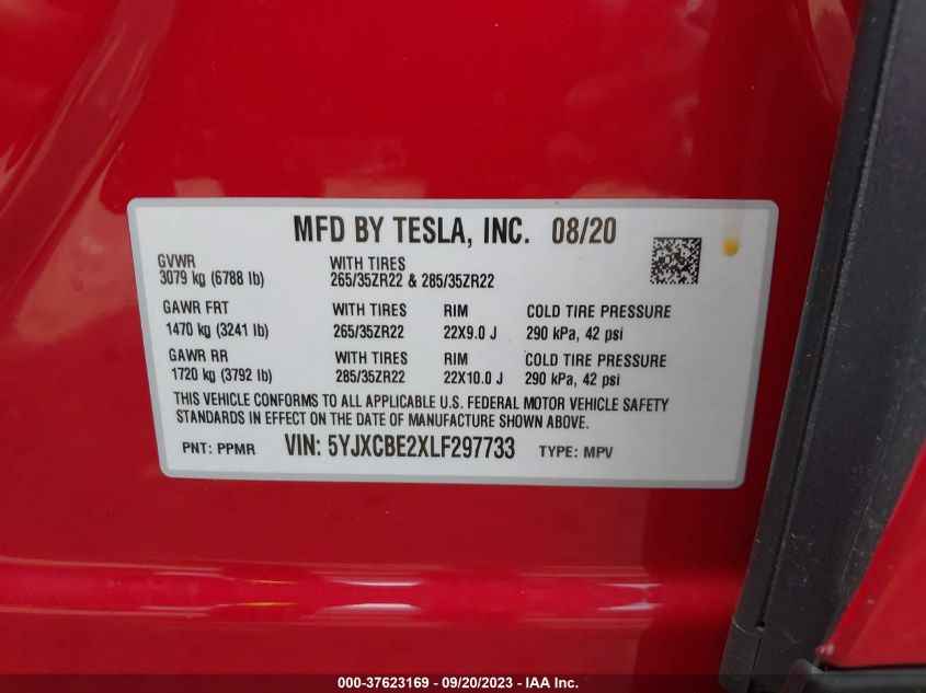 5YJXCBE2XLF297733 Tesla Model X   9