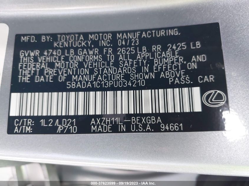 58ADA1C13PU034210 Lexus ES ES 300H 9