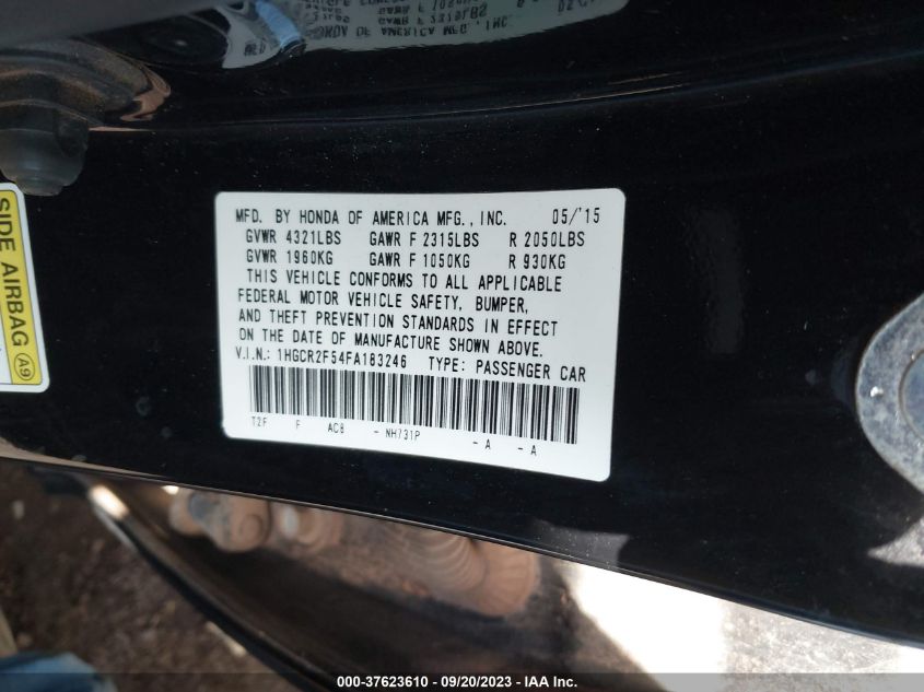 2015 HONDA ACCORD SEDAN SPORT - 1HGCR2F54FA183246