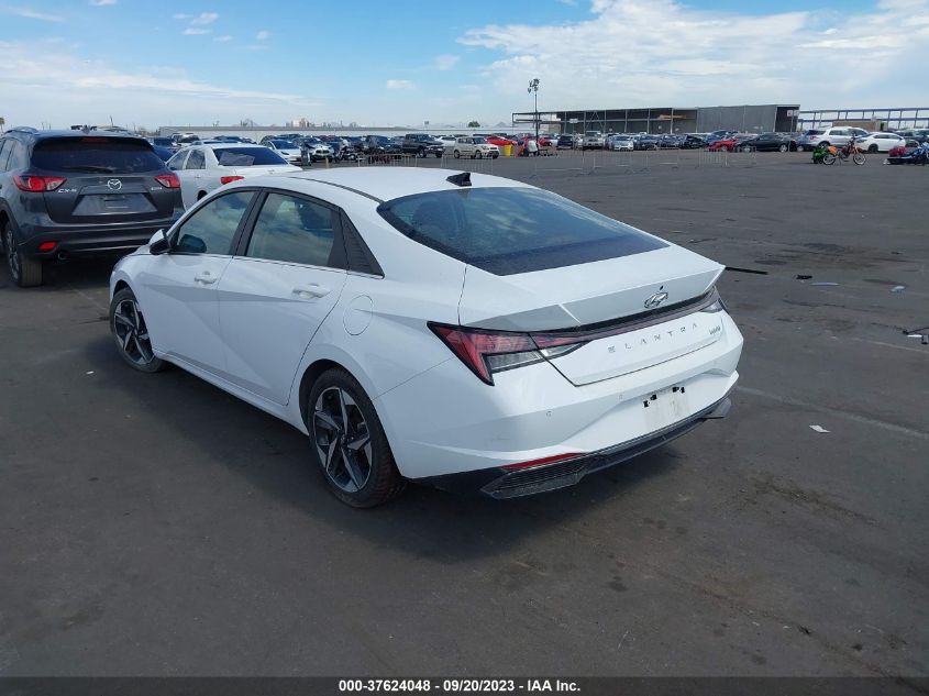 2021 HYUNDAI ELANTRA HYBRID LIMITED - KMHLN4AJ7MU004697
