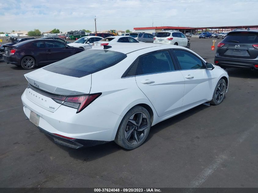 2021 HYUNDAI ELANTRA HYBRID LIMITED - KMHLN4AJ7MU004697