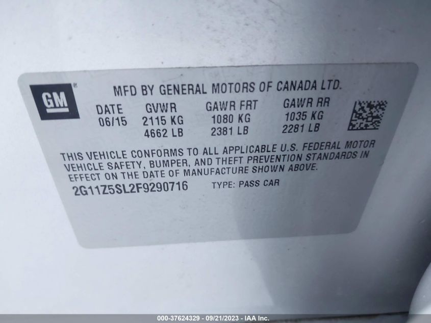 2015 CHEVROLET IMPALA LS - 2G11Z5SL2F9290716
