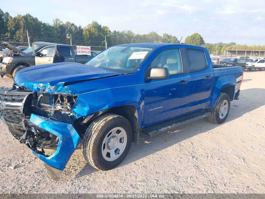 VIN 1GCGSBEN7M1286888 2021 CHEVROLET COLORADO 2WD WORK TRUCK