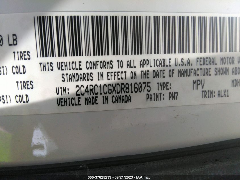 2013 CHRYSLER TOWN & COUNTRY TOURING-L - 2C4RC1CGXDR816075