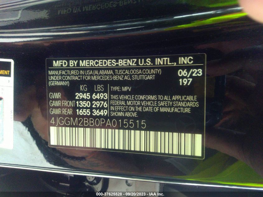 2023 MERCEDES-BENZ EQE EQE 350+ - 4JGGM2BB0PA015515