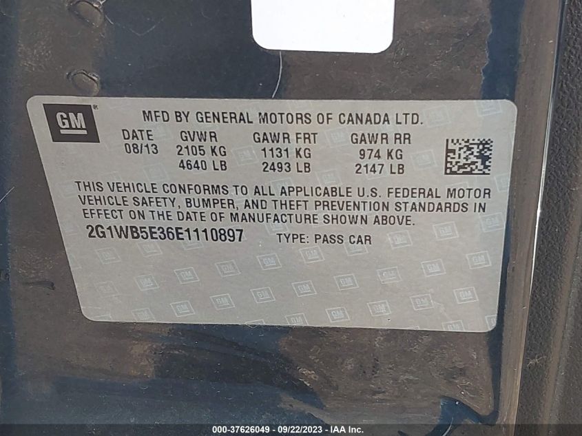 2014 CHEVROLET IMPALA LIMITED LT - 2G1WB5E36E1110897