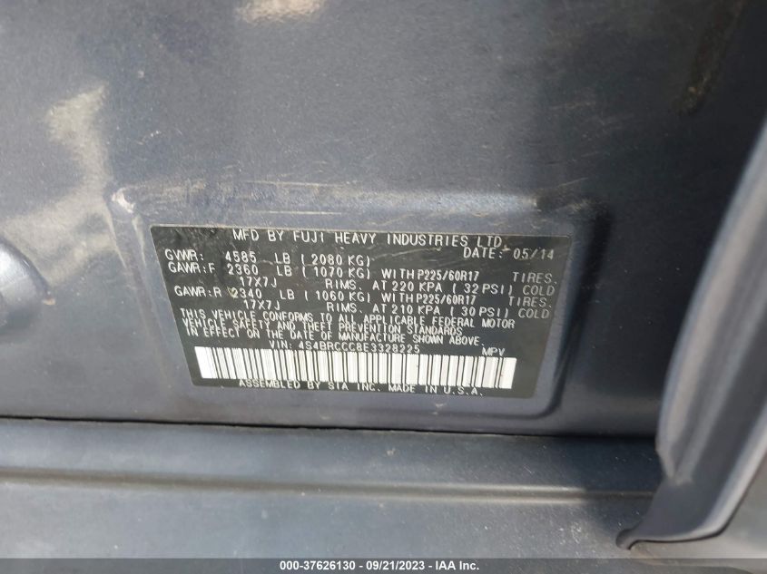 2014 SUBARU OUTBACK 2.5I PREMIUM - 4S4BRCCC8E3328227