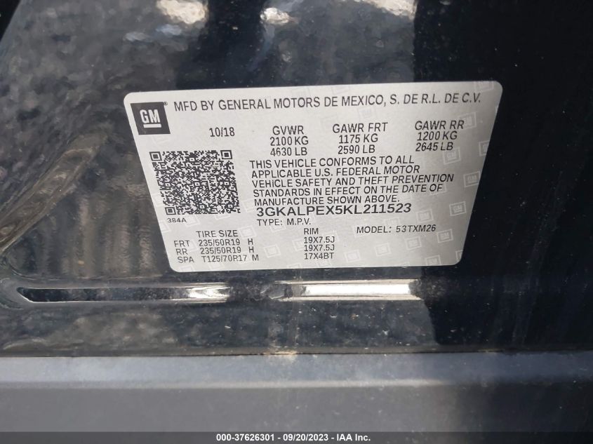 2019 GMC TERRAIN SLT - 3GKALPEX5KL211523