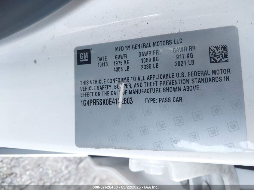 2014 BUICK VERANO CONVENIENCE GROUP - 1G4PR5SK0E4132803