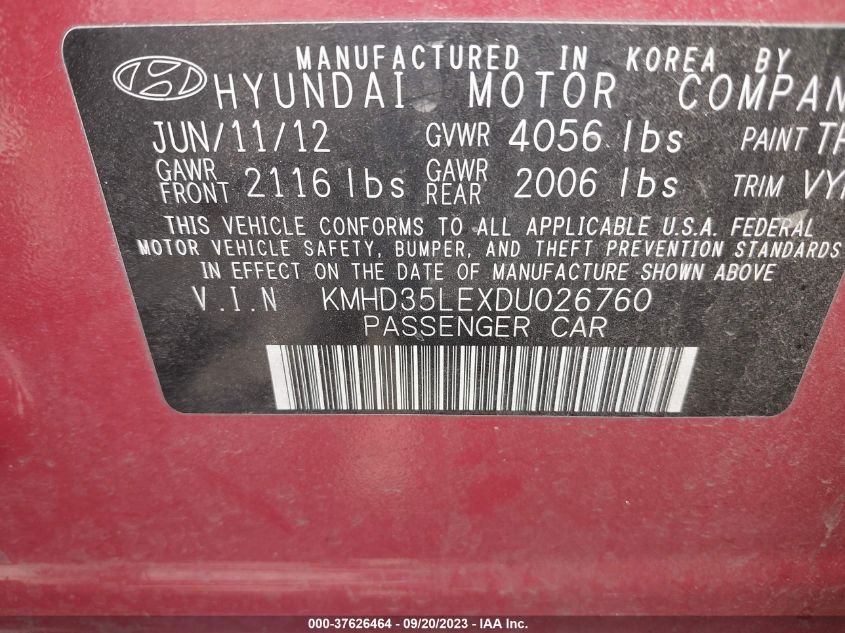 2013 HYUNDAI ELANTRA GT - KMHD35LEXDU026760