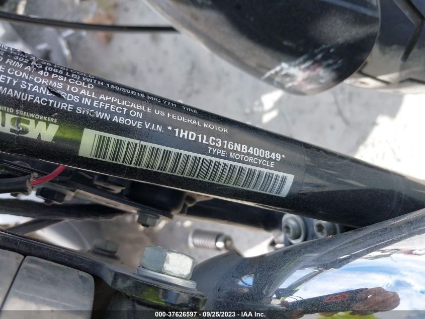 VIN 1HD1LC316NB400849 2022 HARLEY-DAVIDSON XL1200 X